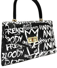 Graffiti-Print Messenger Bag